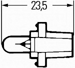 BAX 12V-1,2W (BAX8.3s) black