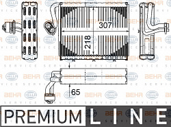 Evaporator, width 260 mm