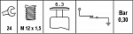 Датчик давления масла BMW 02 (E10),02 Touring (E6),02 кабрио (E10),1500-2000,2000-3.2 купе (E9),3 (E21),(E30),3 Touring (E30),3 кабрио (E30),5 (E12),5 (E28),6 (E24),7 (E23)