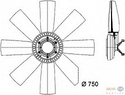 ВЕНТИЛЯТОР, ОХЛАЖДЕНИЕ ДВИГАТЕЛЯ - АВТОМОБИЛЬ КОММЕРЧ. НАЗНАЧЕНИЯ