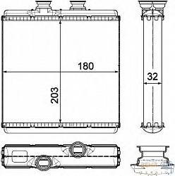 Радиатор печки MERCEDES-BENZ (W204),C-CLASS T-Model (S204)