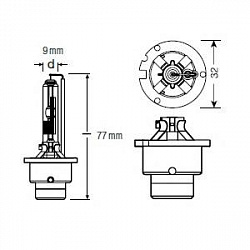 D2R 85V-35W (P32d-3) Xenarc Classic (Osram)