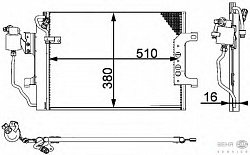 Конденсатор, кондиционер, без осушителя MERCEDES-BENZ A-CLASS (W168)
