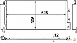 Конденсатор, кондиционер, с осушителем FIAT LINEA (323)