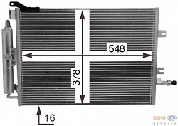 Конденсатор, кондиционер, с осушителем RENAULT CLIO Grandtour (KR0/1_),CLIO III (BR0/1, CR0/1),MODUS / GRAND MODUS (F/JP0_)