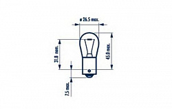 Лампа P21W 24V-21W (BA15s)