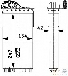 Радиатор печки PEUGEOT 307 (3A/C),307 Break (3E),307 CC (3B),307 SW (3H)