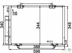 КОНДЕНСАТОР КОНДИЦИОНЕРА TOYOTA: AVENSIS (_T22_) 1.6 (AT220_)/1.6 VVT-I/1.8 (AT221_)/1.8 VVT-I/2.0 (ST220_)/2.0 D/2.0 D-4D (CDT220_)/2.0 TD (CT220_)/2.0 VVT-I 97-03, AVEN