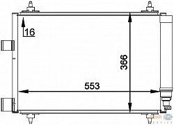 Конденсатор, кондиционер, с осушителем CITROEN C4 I (LC_),C4 купе (LA_) PEUGEOT 307 (3A/C),307 Break (3E)