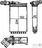 Радиатор печки CITROEN XSARA (N1),XSARA Break (N2),XSARA купе (N0) PEUGEOT 306 (7B, N3, N5),306 Break (7E, N3, N5),306 кабрио (7D, N3, N5),306 Хэтчбек (7A, 7C, N3, N5)