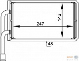 Радиатор печки FORD TRANSIT (FM, FN, FD, FB, FS, FZ, FC, FA)