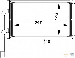 Радиатор печки FORD TRANSIT (FM, FN, FD, FB, FS, FZ, FC, FA)