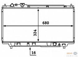 Радиатор охлаждения двигателя MAZDA 323 C V (BA),323 P V (BA),323 S V (BA)