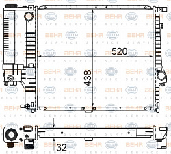 Радиатор охлаждения двигателя BMW 5 (E34),5 Touring (E34)