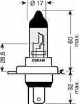 H4 12V- 60/55W (P43t) (белый яркий свет с голубым оттенком) Cool Blue Intense (блистер 2шт.)