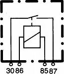 Реле 4-х контактное 12V 30A с кронштейном