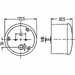 D122,5мм Фонарь противотуманный красный (без упаковки)