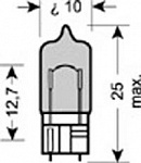 W5W 12V-5W (W2,1x9,5d) (белый яркий свет с голубым оттенком) Cool Blue Intense (блистер 2шт.)