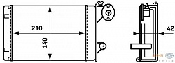 Радиатор печки AUDI 50 (86) VW DERBY (86),DERBY (86C, 80),ILTIS (183),POLO (86),POLO (86C, 80),POLO CLASSIC (86C, 80),POLO купе (86C, 80)