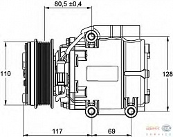 Компрессор кондиционера 12V