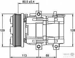 Компрессор кондиционера 12V