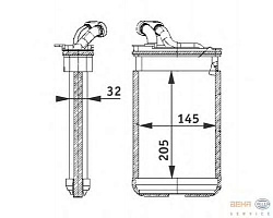 Радиатор печки BMW (E36) Compact