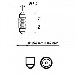 Fest T10,5 12V-10W (SV8,5-35/11)