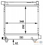 Радиатор охлаждения MB W124/W201 200-230 МКПП (без теплообм. для охлаж.масла)