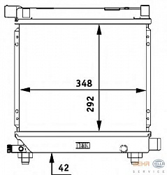 Радиатор охлаждения MB W124/W201 200-230 МКПП (без теплообм. для охлаж.масла)