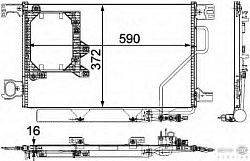 Конденсатор, кондиционер, с осушителем MERCEDES-BENZ (C209),(A209),)