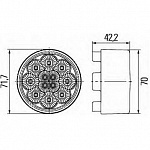 D66мм Фонарь стоп + габарит  (светодиодный, 12V) красный, 2 режима