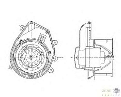 Моторчик печки AUDI A4 (8D2, B5),A4 Avant (8D5, B5) SKODA SUPERB (3U4) VW PASSAT (3B2),PASSAT (3B3),PASSAT Variant (3B5),PASSAT Variant (3B6)