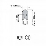 W5W 12V-5W (W2,1x9,5d) (абсолютно белый свет) White Vision (блистер 2шт.)