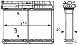 Радиатор печки BMW (E36),3 Touring (E36),3 кабрио (E36),3 купе (E36),5 (E39)