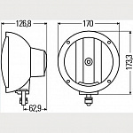 Фара дальнего света Luminator Compact Xenon чёрная с внешним блоком