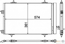 Конденсатор, кондиционер, с осушителем PEUGEOT 508,508 SW