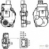 Регулировочный элемент, смесительный клапан AUDI A4 (8K2, B8),A4 Allroad (8KH, B8),A4 Avant (8K5, B8),A5 (8T3),A5 Sportback (8TA),A5 кабрио (8F7),Q5 (8R) BMW 5 (F07, F10, F11, F18),6 (F06, F12, F13)