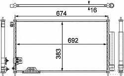 Конденсатор, кондиционер, с осушителем HONDA ACCORD VII (CL),ACCORD VII Tourer (CM)