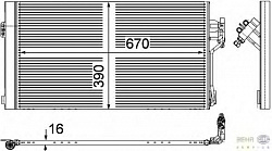 Конденсатор, кондиционер MERCEDES-BENZ VIANO (W639),VITO / MIXTO фургон (W639),VITO автобус (W639)