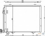 Конденсатор, кондиционер, без осушителя MERCEDES-BENZ (W202),(S202),CLK (C208),CLK кабрио (A208)(W210),(S210),SLK (R170)