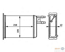 Радиатор печки CITROEN JUMPER бортовой (230),JUMPER автобус (230P),JUMPER фургон (230L) FIAT DUCATO (230), PEUGEOT 