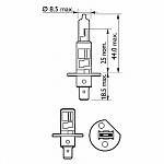 H1 12V- 55W (P14,5s) ( +60% света) Vision Plus блистер (1шт.)