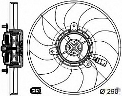 Вентилятор охлаждения двигателя VW PASSAT Variant (3C5)
