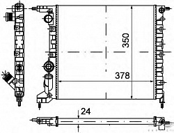 Радиатор охлаждения двигателя RENAULT CLIO I (B/C57_, 5/357_)