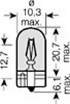 WY5W 12V-5W (W2.1X9.5d) (блистер 2шт.)