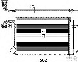 Радиатор кондиционера AUDI/VW/SKODA A3/GOLF 5/JETTA 3/OCTAVIA