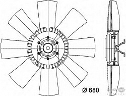 ВЕНТИЛЯТОР, ОХЛАЖДЕНИЕ ДВИГАТЕЛЯ - АВТОМОБИЛЬ КОММЕРЧ. НАЗНАЧЕНИЯ