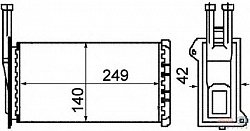 Радиатор печки  FORD SCORPIO 85-98, SIERRA 87-93 =83BG18B539AA
