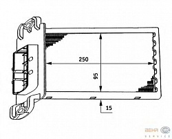 Радиатор печки CITROEN C4 I (LC_),C4 купе (LA_) PEUGEOT 307 (3A/C),307 Break (3E),307 CC (3B),307 SW (3H)