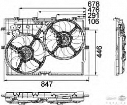 Вентилятор охлаждения двигателя FIAT DUCATO (250)